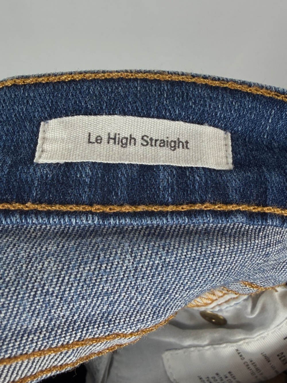 Frame Denim Thrasher Wash Le High Straight Crop Women’s Size 26, Stretch to 29” - Picture 9 of 12